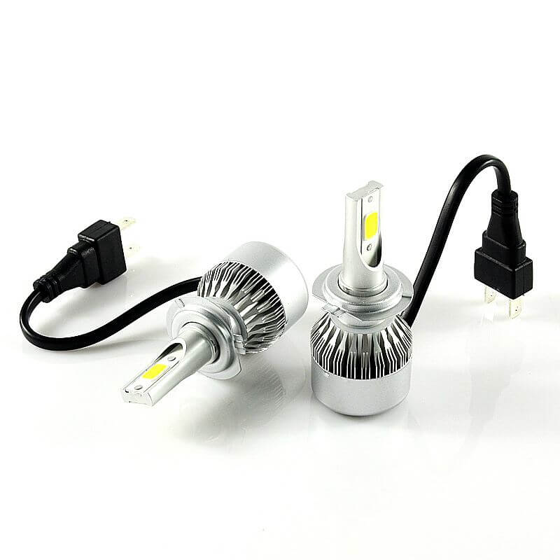 C6 LED H7 headlight bulbs COB 10