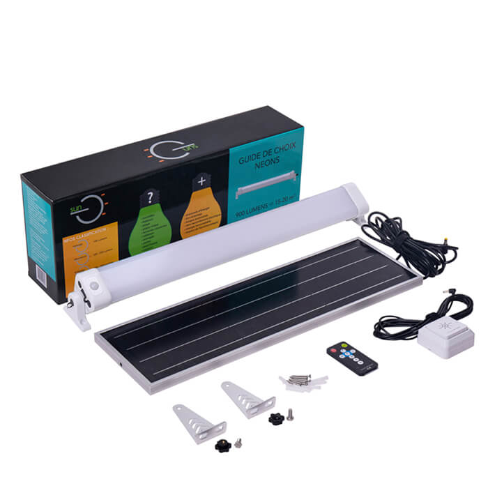 24w emergency solar light kit USB charge remote control